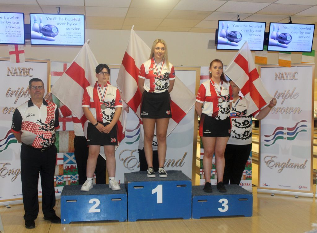 triple crown u18s girls medal winners