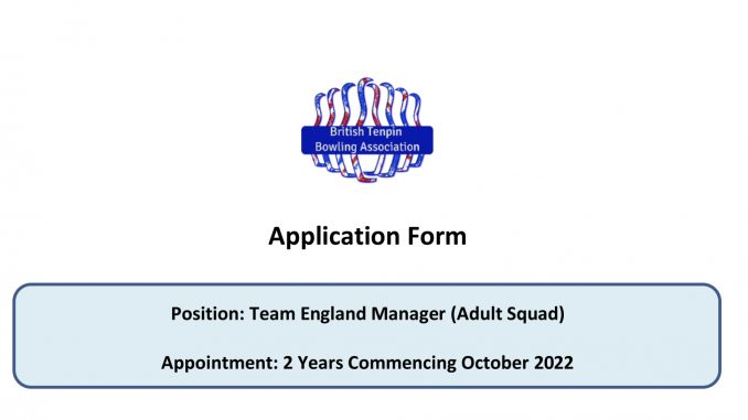 Team England Manager (Adult Squad)